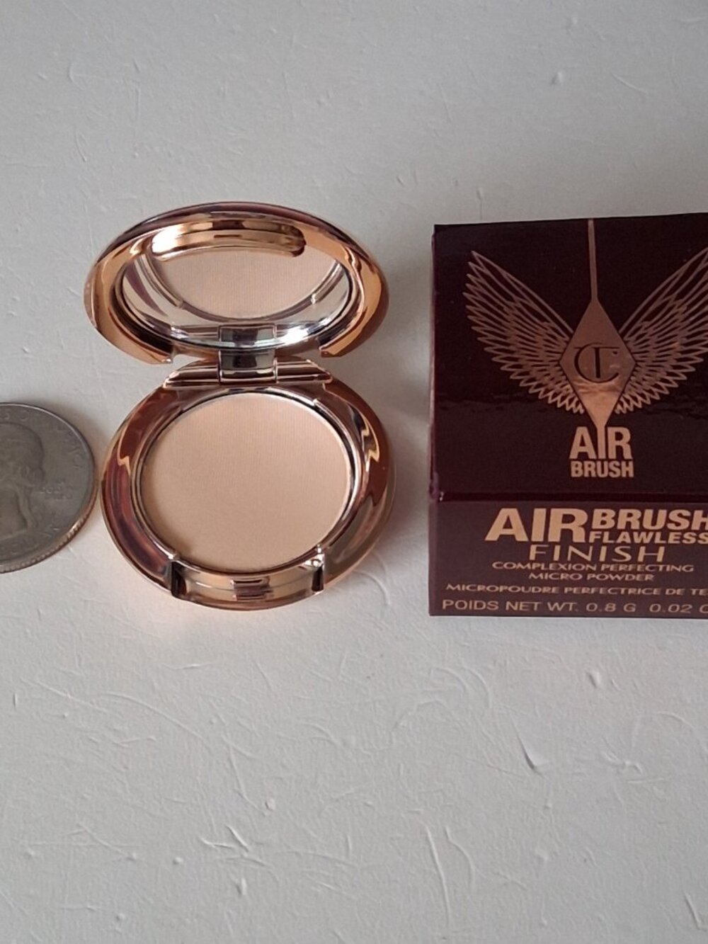 Charlotte Tilbury Airbrush Complexion Powder Mini Travel Compact 2 Medium NIB
